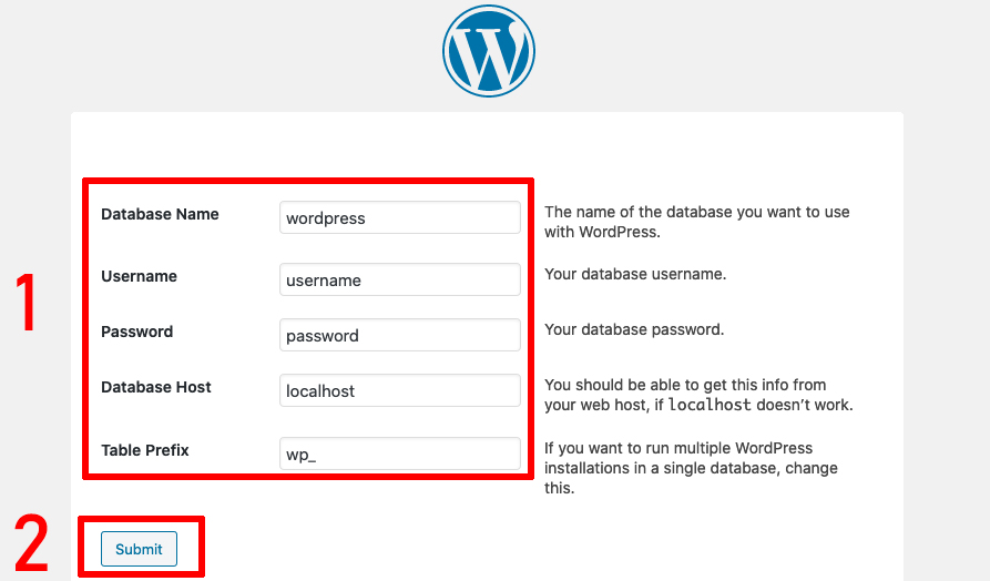 wordpress configuration image