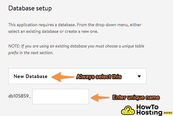 Mediatemplate database settings image