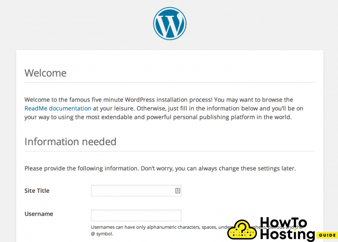 applicazione WordPress installata sull'immagine vultr