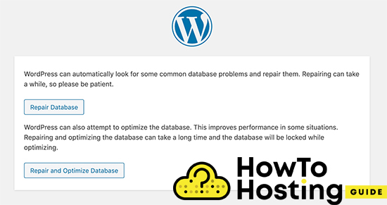 wordpress repair database image