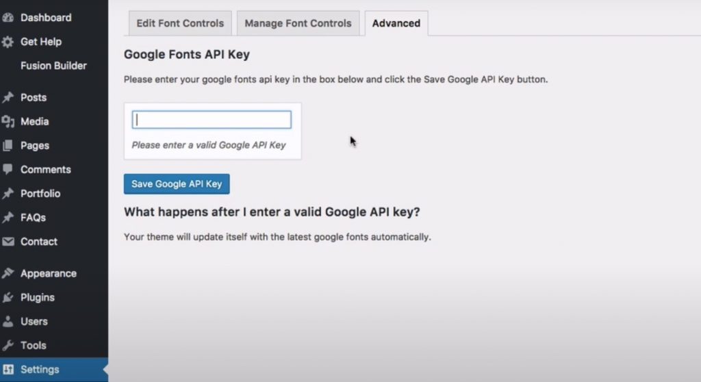 Google Fonts API-Schlüssel für automatische Updates einfaches Google Fonts WordPress-Plugin