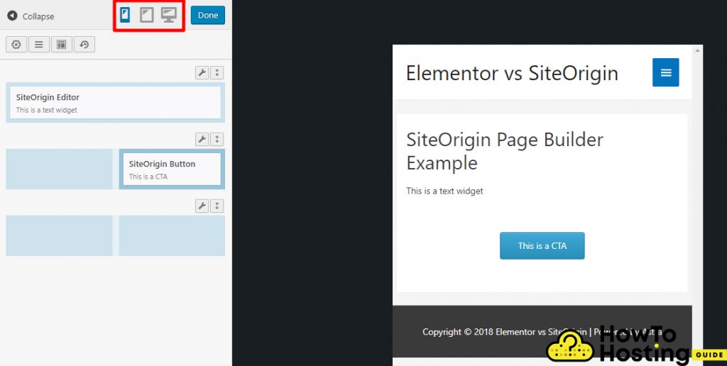 Image des options réactives de siteorigin 