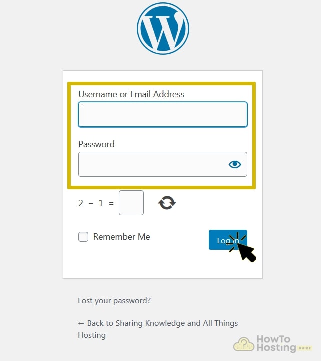 login to your WordPress blog