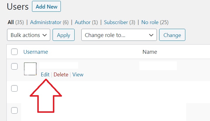  edit users in wordpress