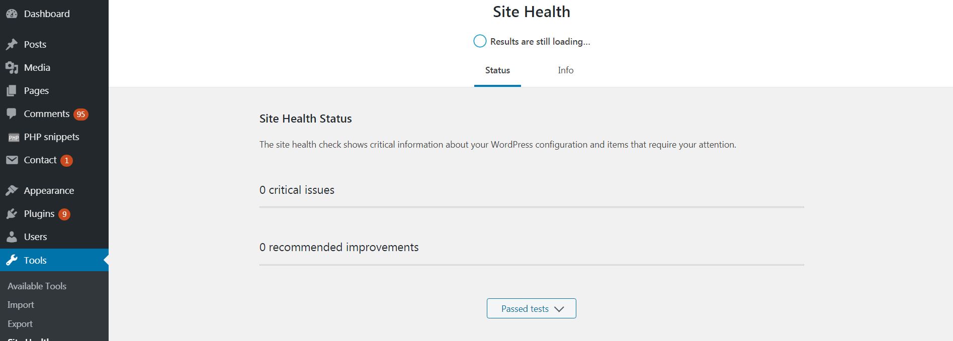 wordpress site health