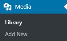 screenshot of wordpress media button