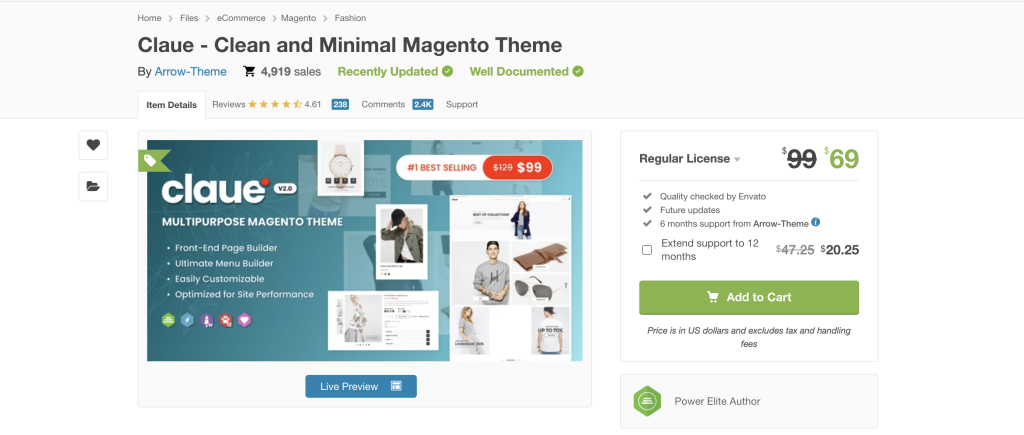 Claue theme Magento 2