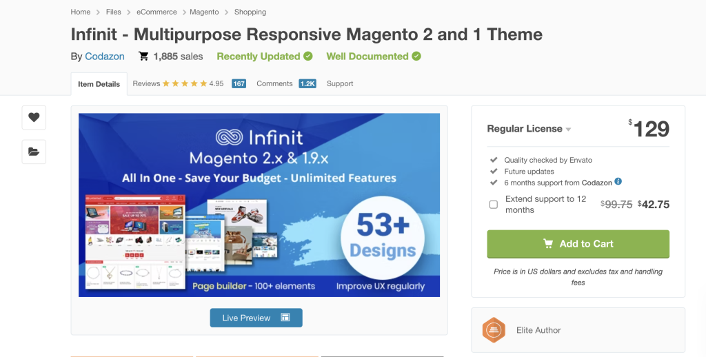 Infinit theme magento 2