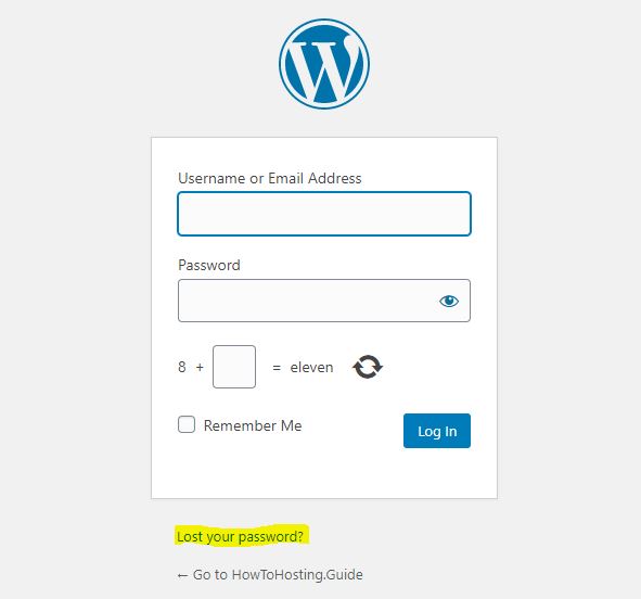 change wordpress forgotten password manualy