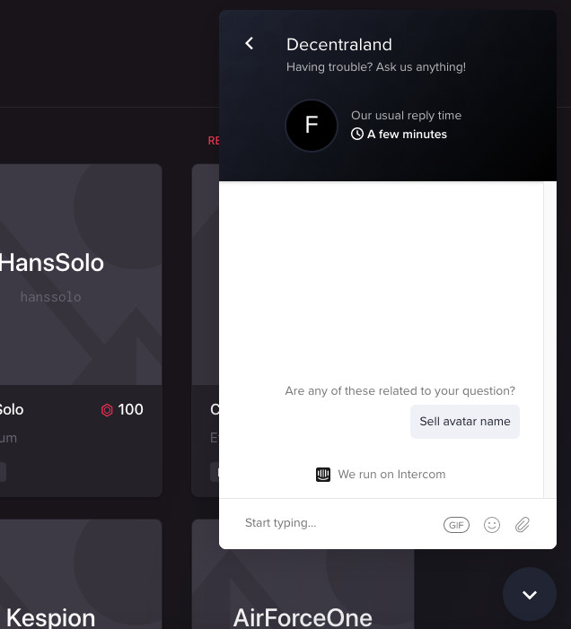 nft domain sellers decentraland names - chat