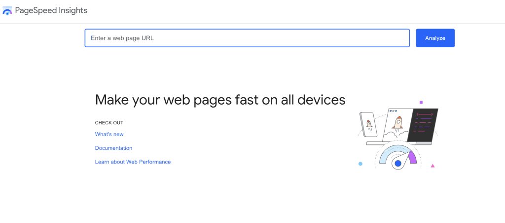 google pagespeed insights official page