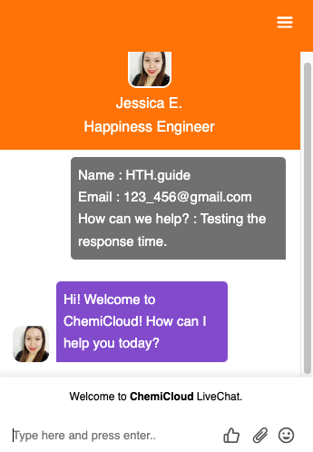 chemicloud support response same minute