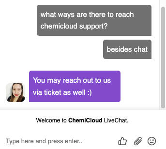 tiempo de respuesta de soporte de chemicloud