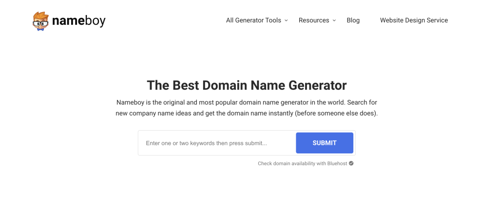 Nameboy domain name generator