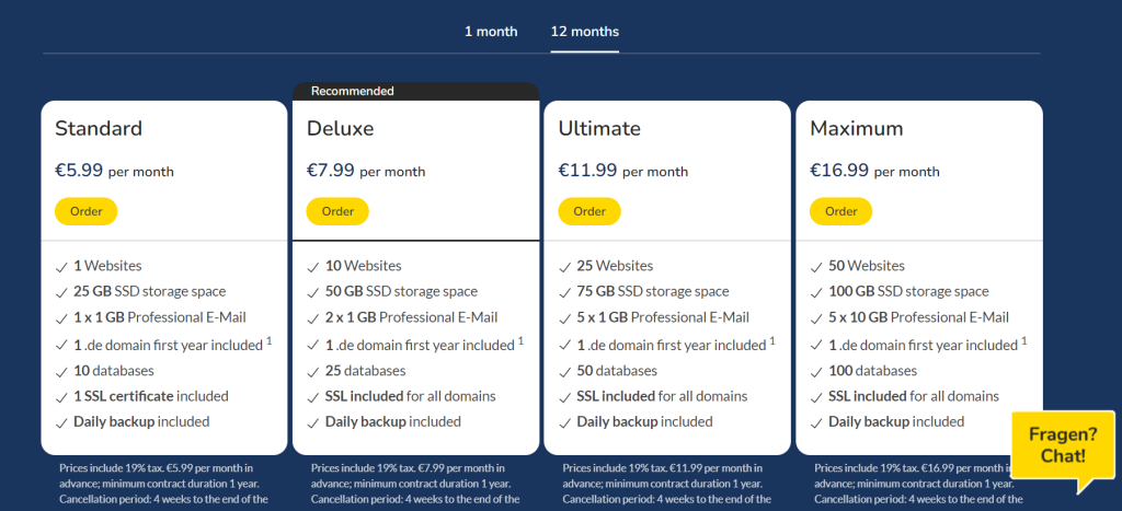 hosteurope traditional hosting prices