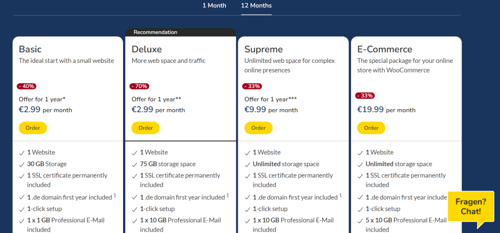 hosteurope wordpress pricing plans