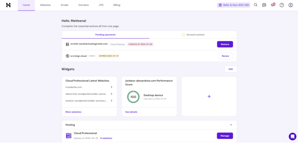 hostinger hpanel