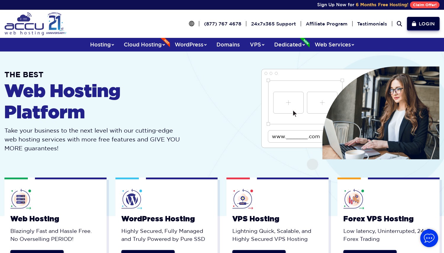 Instantané du site Web AccuWebHosting