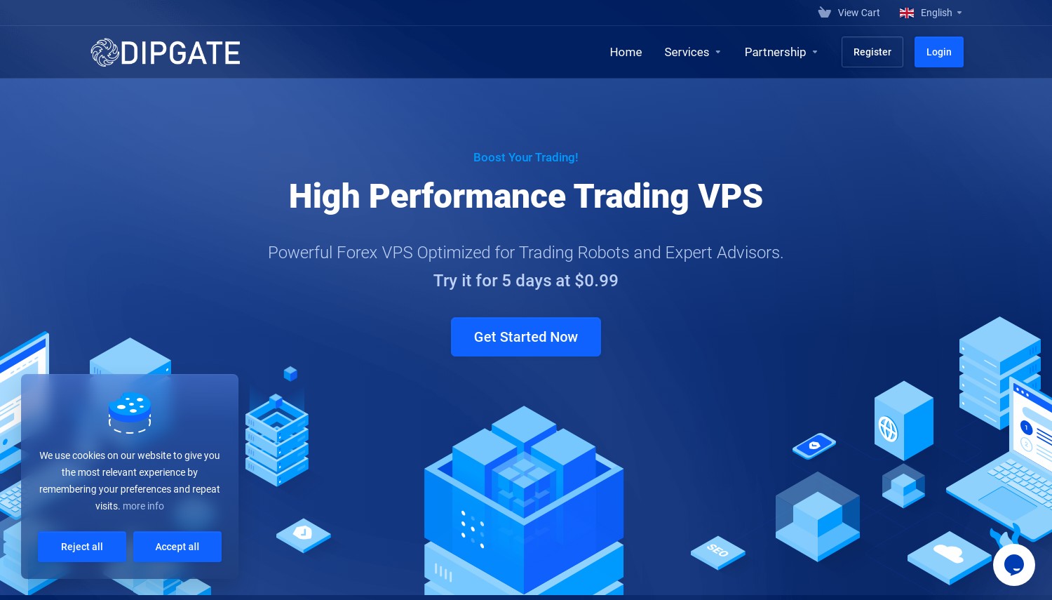 Dipgate website snapshot