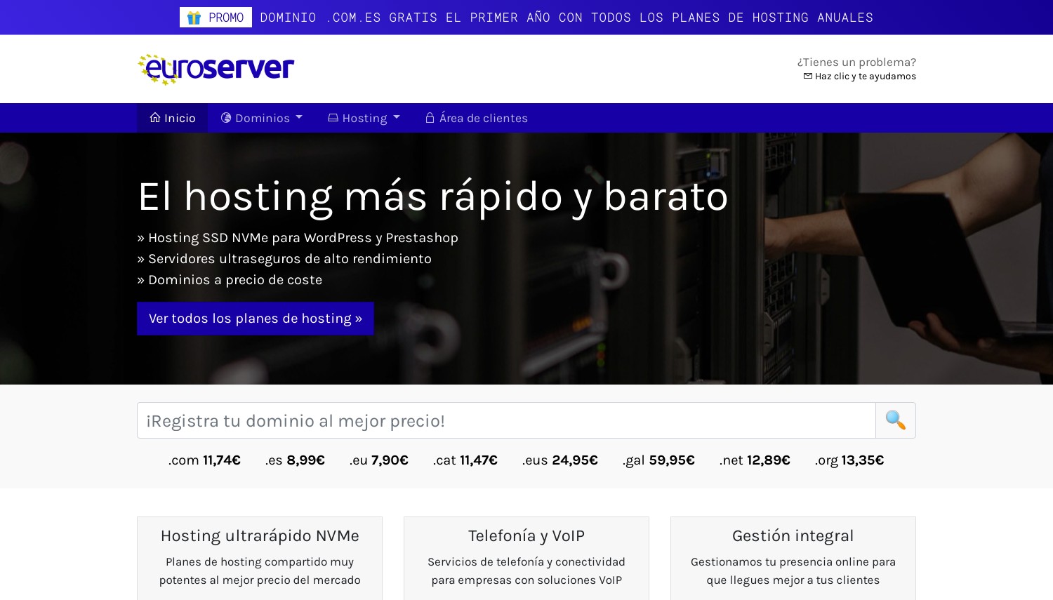 EuroServer.es snapshot from January 2024