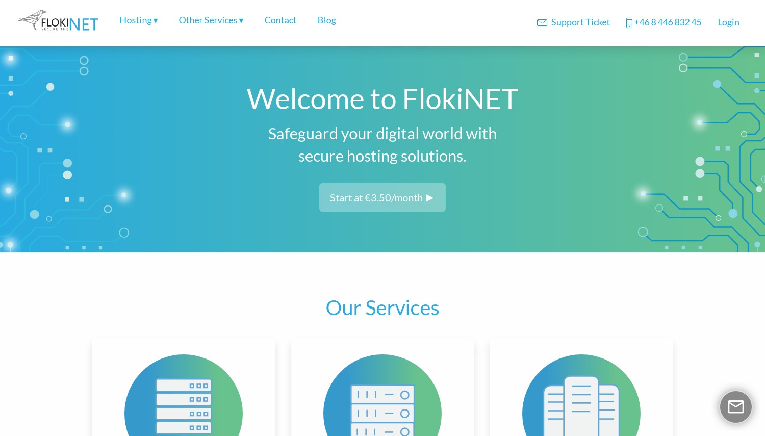 FlokiNET.is website snapshot