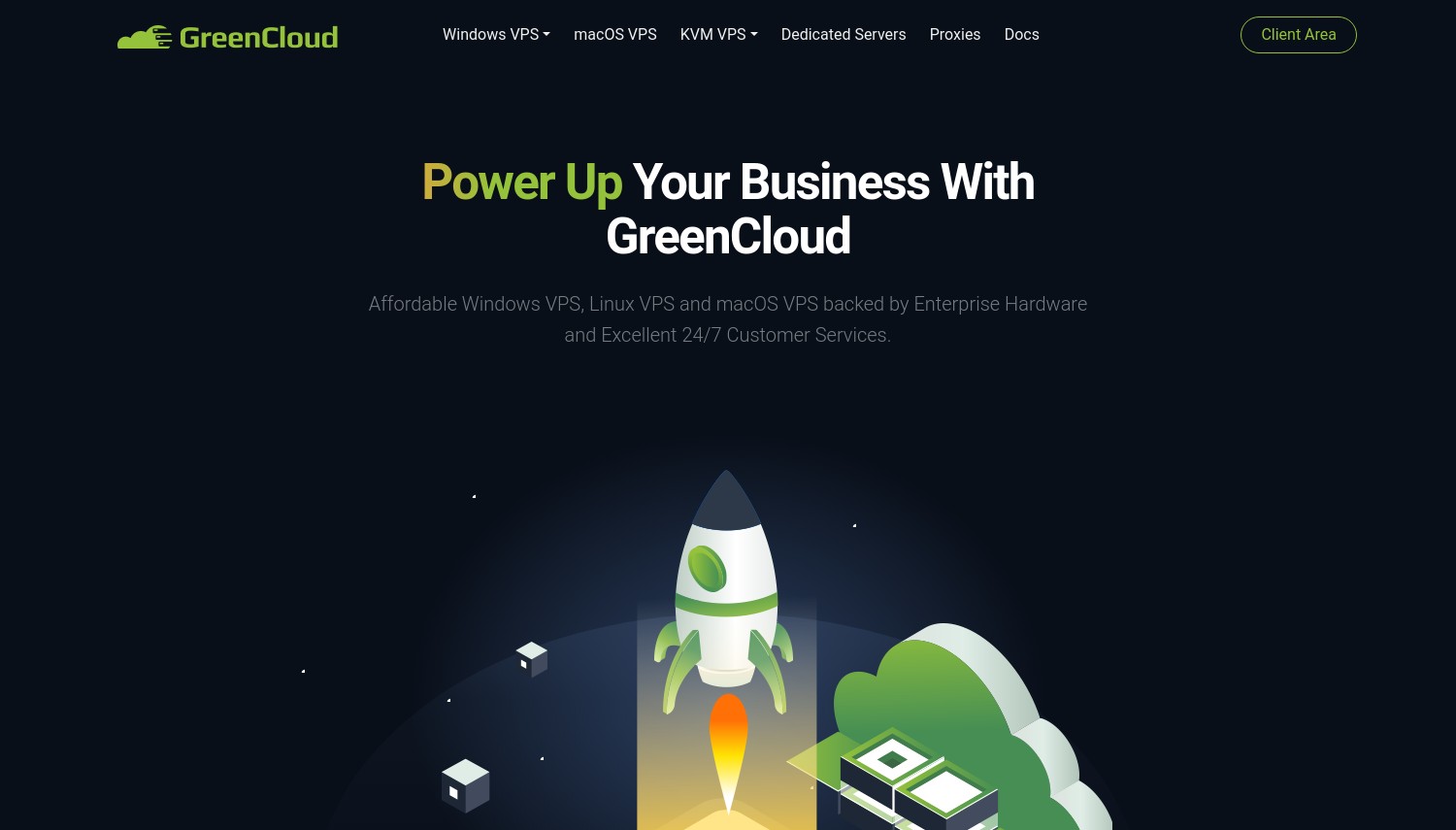 GreenCloudVPS website snapshot