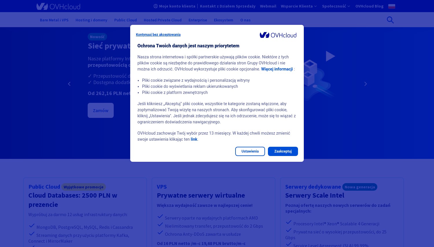 OVH Polska website snapshot