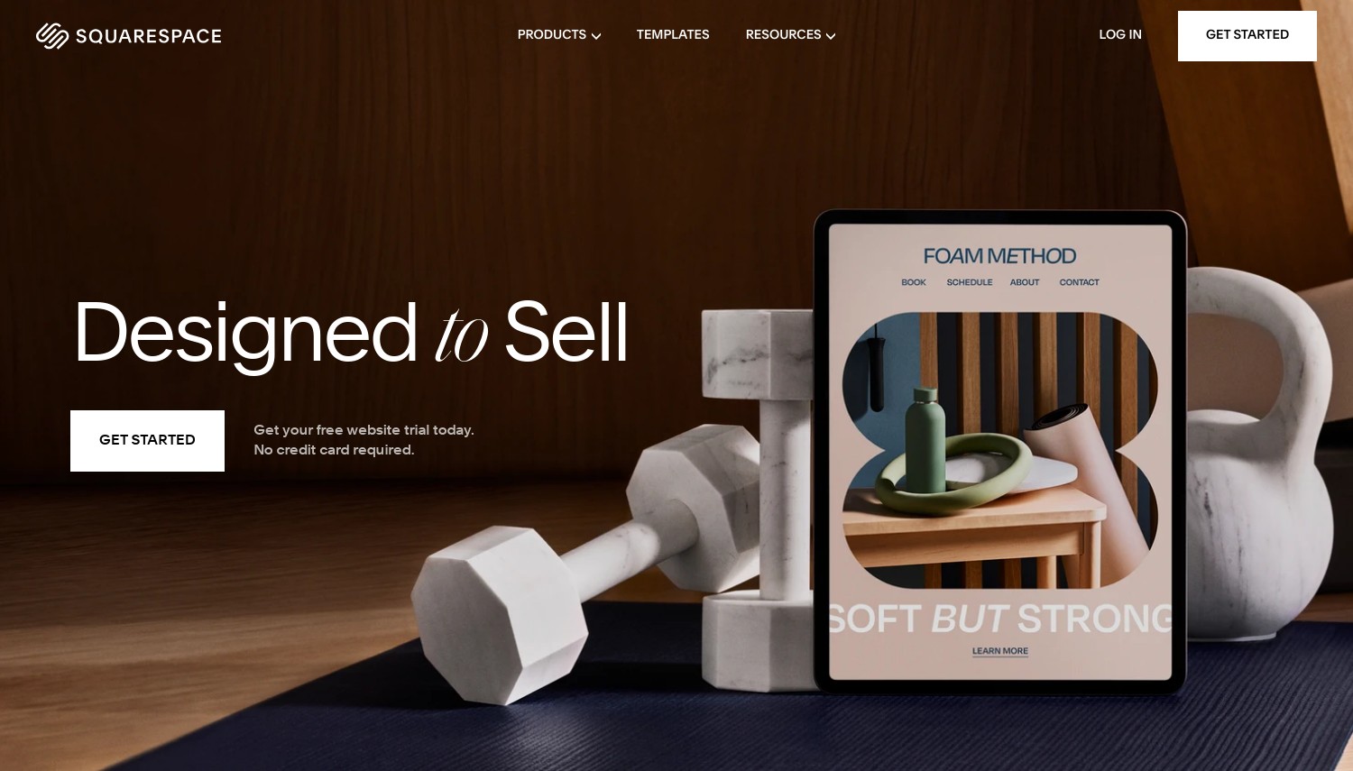 Squarespace website snapshot