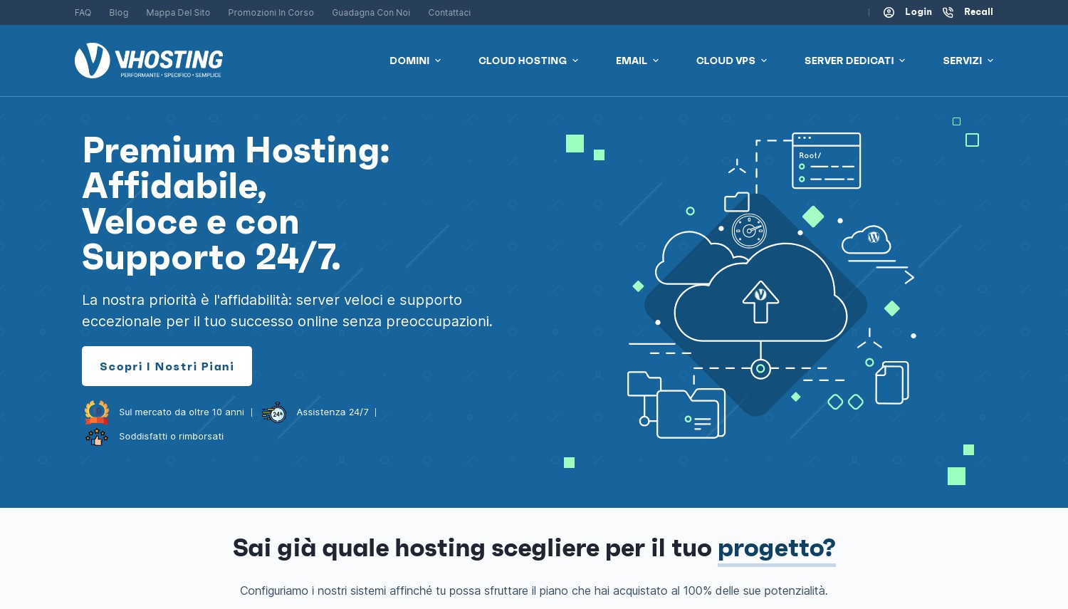 VHosting Solution website snapshot