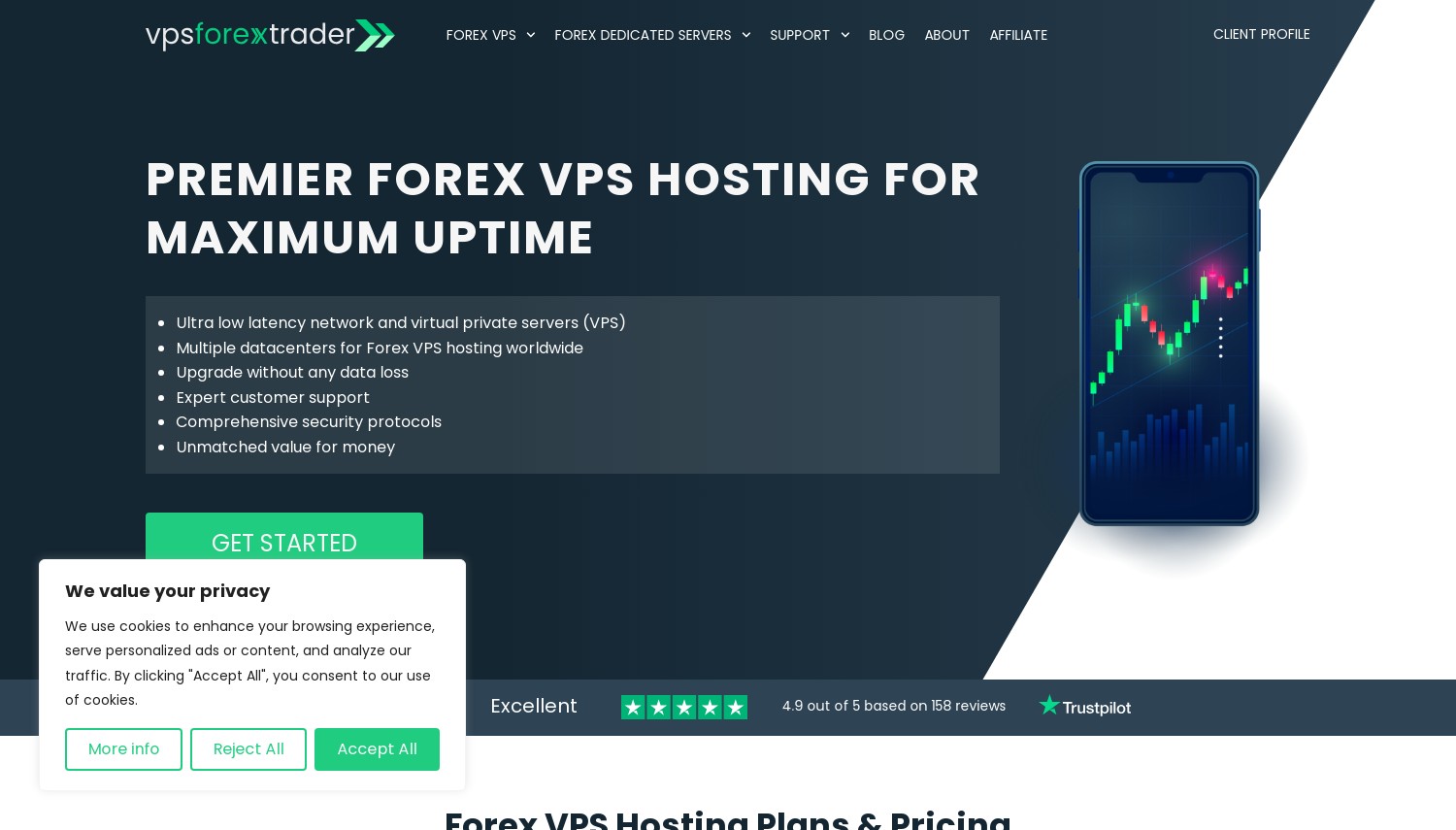 VPS Forex Trader snapshot from August 2024