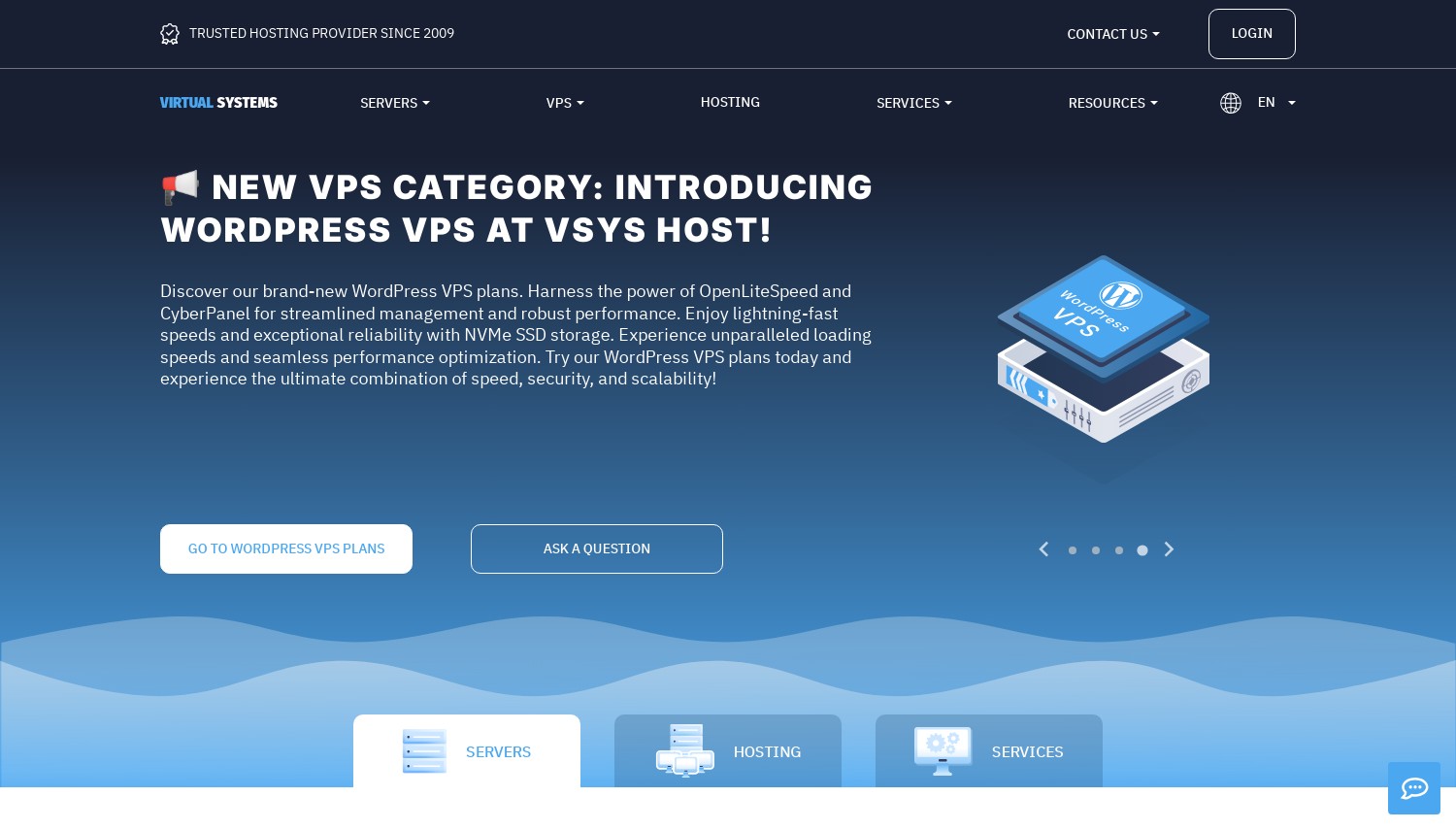 VSYS.host - Virtual Systems website snapshot